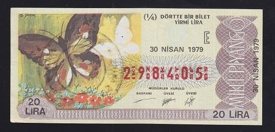 1979 30 NİSAN ÇEYREK BİLET - E SERİSİ