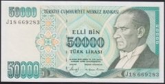 7.EMİSYON 1.TERTİP 50000 LİRA J18 669283 ÇÇT +
