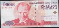 7.Emisyon 10 000 000 Lira D59 338023 Çok Temiz