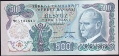 6.Emisyon 2.Tertip 500 Lira M05 134613 Çilaltı Çil
