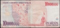 7.Emisyon 10000000 Lira E88 352035 Çok Temiz