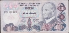 6.Emisyon 2.Tertip 1000 Lira D80 645402 Çok Temiz+