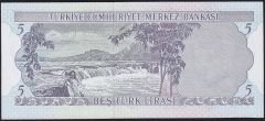 6.Emisyon 2.Tertip 5 Lira I51 358081 Çil