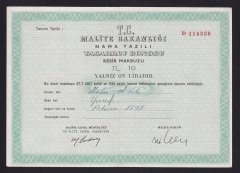 MALİYE BAKANLIĞI TASARRUF BONOSU - TAHVİL 10 LİRA eski para fiyatları