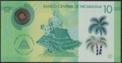 Nikaragua 10 Cordobas 2014 Çil Polymer Pick 209