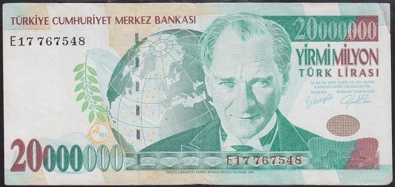 7.EMİSYON 20 000 000 LİRA E17 767548 ÇÇT