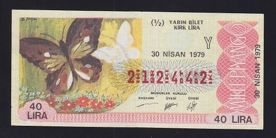 1979 30 NİSAN YARIM BİLET