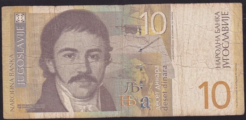 Yugoslavya 10 Dinar 2000 Çok Temiz