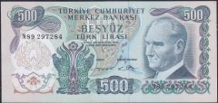6.Emisyon 2.Tertip 500 Lira N89 297284 Çilaltı