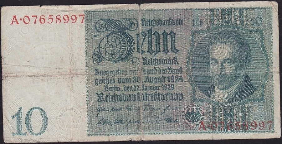Almanya 10 Mark 1929 Haliyle
