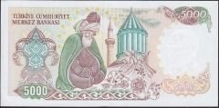7.Emisyon 3.Tertip 5000 Lira F16 522149 Ççt Çilaltı