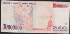 7.Emisyon 10000000 Lira E60 874679 Çok Temiz
