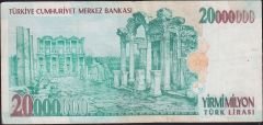 7.Emisyon 20 000 000 Lira C22 750275 Çok Temiz+