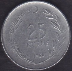 1964 YILI 25 KURUŞ