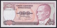 7.EMİSYON 1.TERTİP 100 LİRA B33 547666 ÇİL