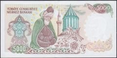 7.Emisyon 3.Tertip 5000 Lira F16 522172 Çilaltı