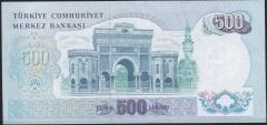 6.Emisyon 2.Tertip 500 Lira L56 057146 Çilaltı ( Tedavül Katı Yoktur)