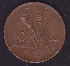 1965 Yılı 10 Kuruş