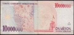 7.Emisyon 10.000.000 Lira D53 718821 Çok Temiz