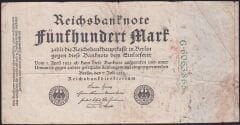 Almanya 500 Mark 1922 Çok Temiz