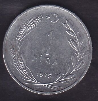 1975 Yılı 1 Lira Ters