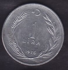1975 Yılı 1 Lira Ters