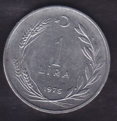 1975 Yılı 1 Lira Ters