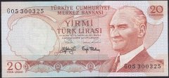 6.Emisyon 3.Tertip 20 Lira G05 300325 Çok Çok Temiz+