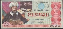 1986 19 Mart Yarım Bilet - Z Serisi