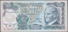 6.Emisyon 2.Tertip 500 Lira N82 059322 Çok Temiz +