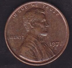 Amerika 1 Cent 1971 S