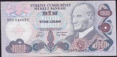 6.Emisyon 2.Tertip 1000 Lira D50 540652 Çok Temiz+