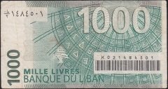 Lübnan 1000 Livre 2004 Çok Temiz