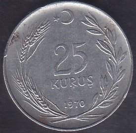 1970 YILI 25 KURUŞ