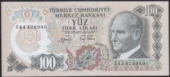 6.EMİSYON 2.TERTİP 100 LİRA G44 428980 ÇİLALTI