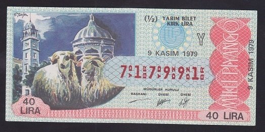 1979 9 KASIM YARIM BİLET