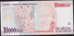 7.Emisyon 10 000 000 Lira D42 050391 Çok Çok Temiz