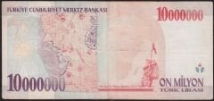 7.Emisyon 10.000.000 Lira A68 657999 Çok Temiz