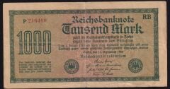 Almanya 1000 Mark 1922 Çok Temiz