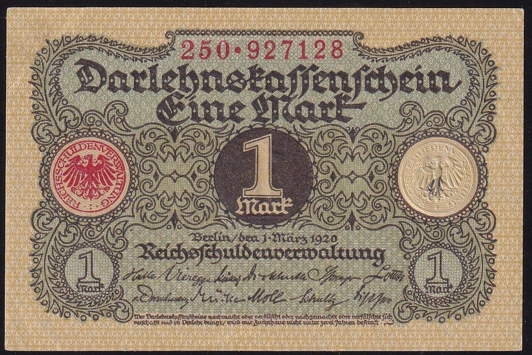 Almanya 1 Mark 1920 Çilaltı