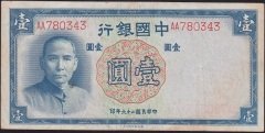 Çin 1 Yuan 1937 Çok Temiz+ Pick 79