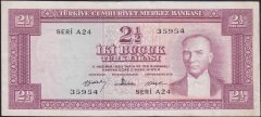 5.Emisyon 4.Tertip 2.5 Lira  A24 35954 Çok Temiz