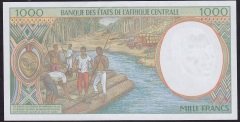 Central African States 1000 Frank 1999 Çilaltı Çil (F) Pick 302Ff Central Arfican Republic