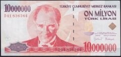 7.Emisyon 10 000 000 Lira D41 836264 Çok Temiz