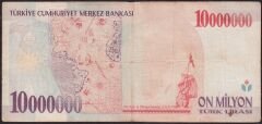 7.Emisyon 10.000.000 Lira A27 087704 Çok Temiz