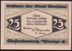 Almanya 25 Pfennig Notgeld 1922 Çil