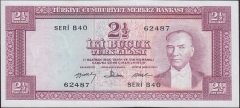 5.Emisyon 4.Tertip 2.5 Lira  B40 62487 Çil