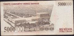 7.Emisyon 5 000 000 Lira H77 349479 Çok Temiz