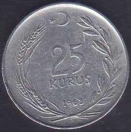 1963 YILI 25 KURUŞ
