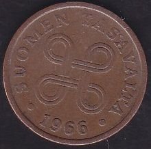 Finlandiya 5 Penni 1966